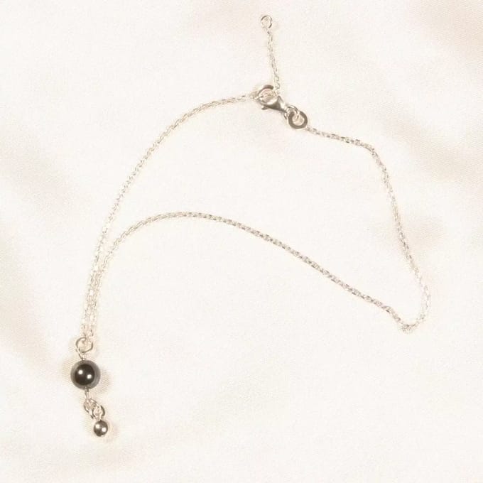 Sylvie Monthulé | Silver Anklet | Hematite