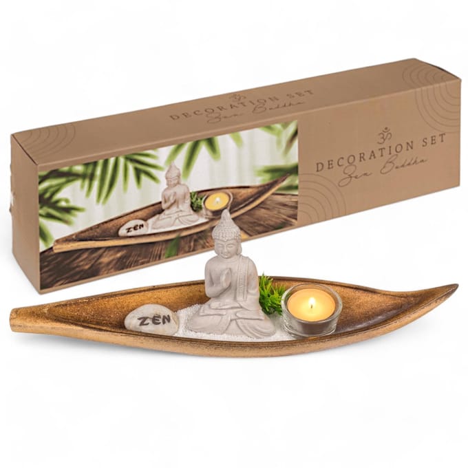 Natuurlijke houten schaal set 37,5 x 9,5 cm