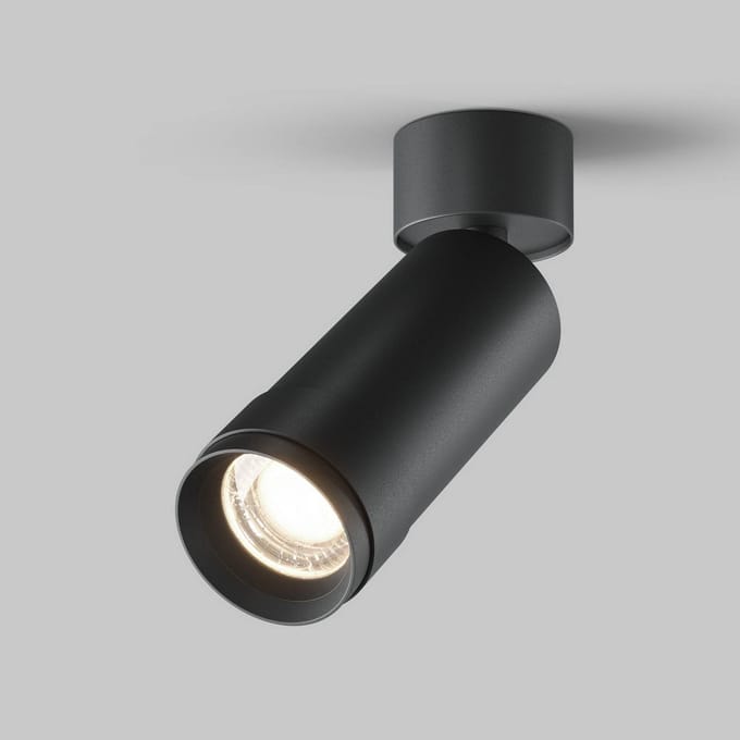 Maytoni LED plafondspot Focus Zoom, zwart, 4.000 K, draaibaar