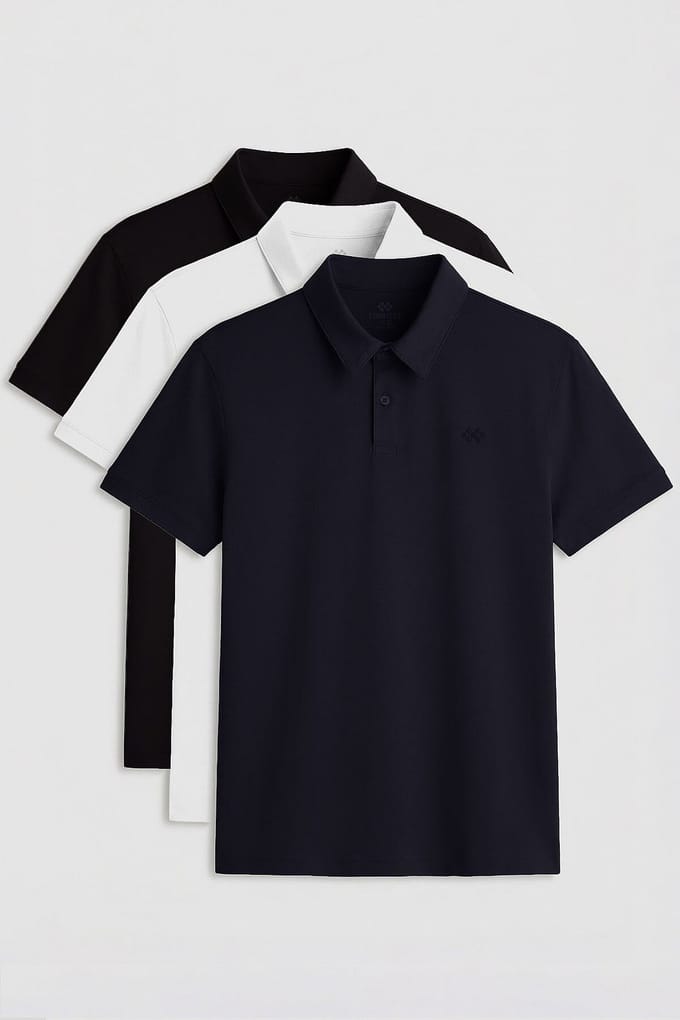 Heren Katoenmix Polo T-shirt