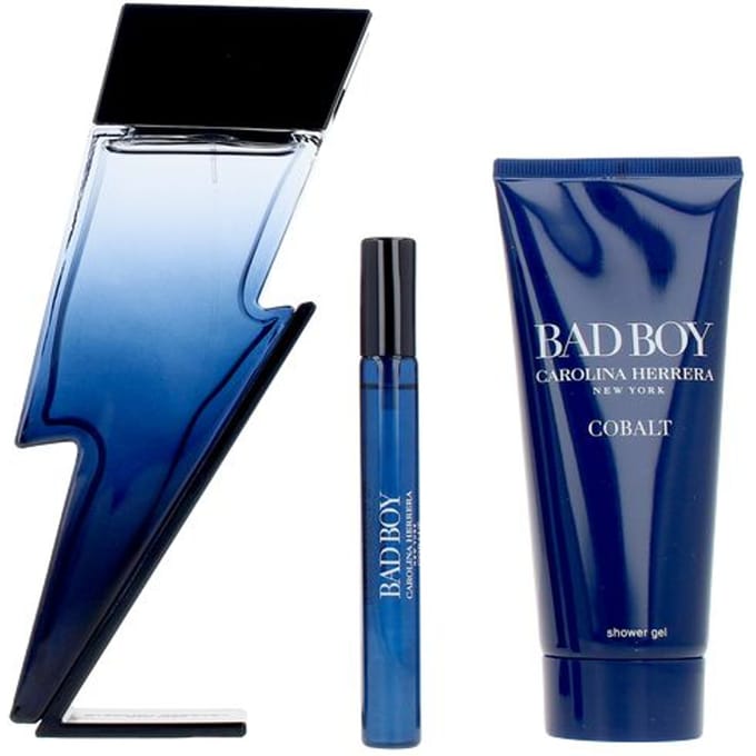 Parfumset voor Heren Carolina Herrera BAD BOY Cobalt 3 Onderdelen