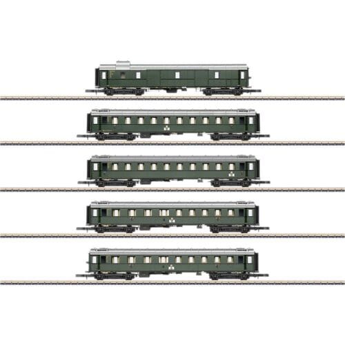Märklin 87620 Z set van 5 sneltreinrijtuigen standaardbouwtype 1928 tot 1930 van de DB