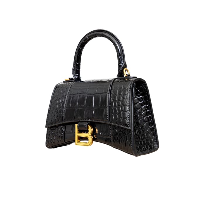 Balenciaga Krokodillenembossed Hourglass XS Tas - '20s