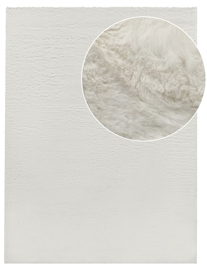 Vachtkleed Fluffy crème 60x90 cm