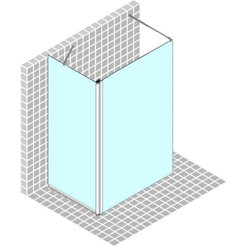 Breuer Entra Walk-In side panel with fixed element above corner free-standing special size 2024.001.001.099