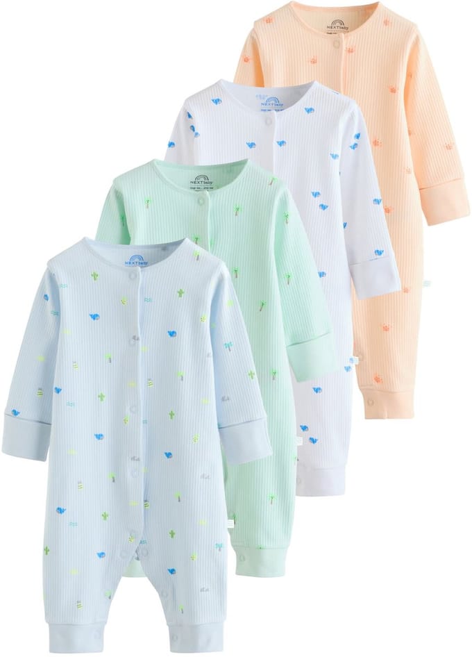 Next - Jongens - Verpakking van 4 babypyjama's - Wit