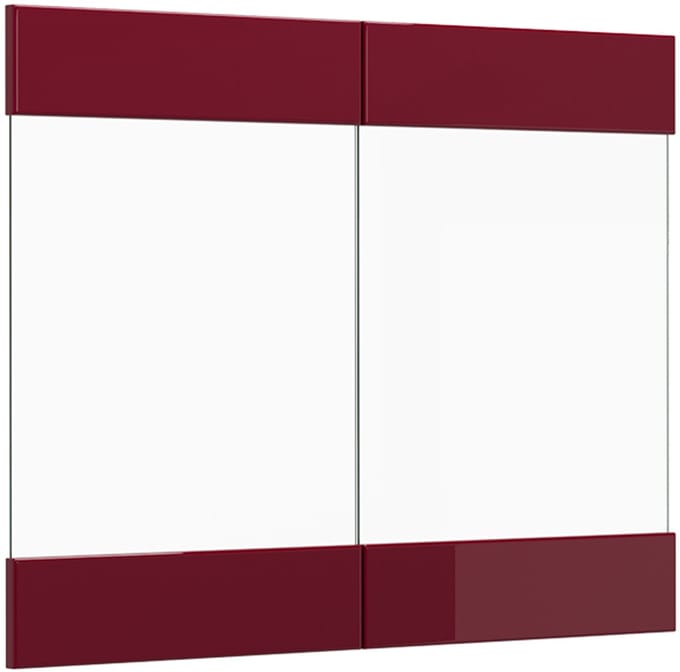 Vicco R-Line Keukenfront – 79.2 x 59 cm meubelfront voor de glazen hangkast Rode hoogglans