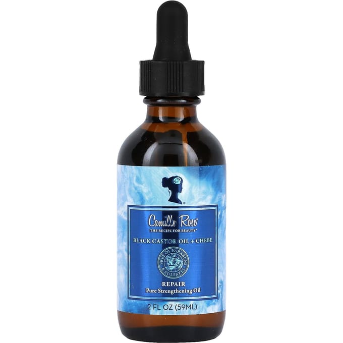 Camille Rose, Huile de Ricin Noir + Chebe, 2 fl oz (59 ml) black