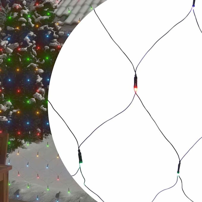 vidaXL Kerstnetverlichting 544 LED's binnen/buiten 4x4 m meerkleurig