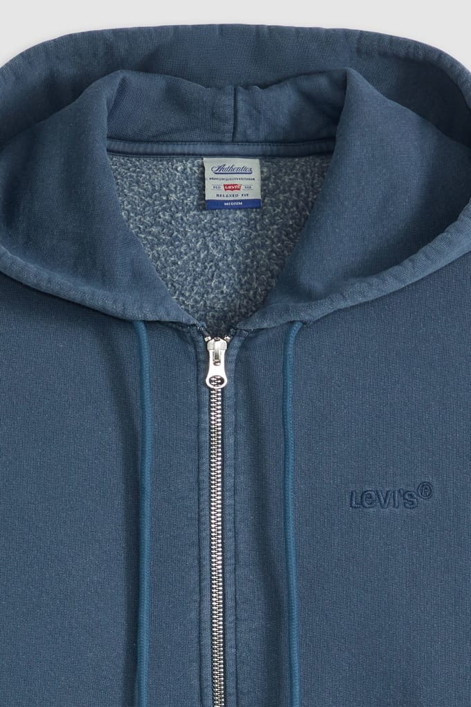 Levi's Authentic Full Zip Sargasso Sea Garment Taglia: M | Felpe con cappuccio Outlet | Uomo