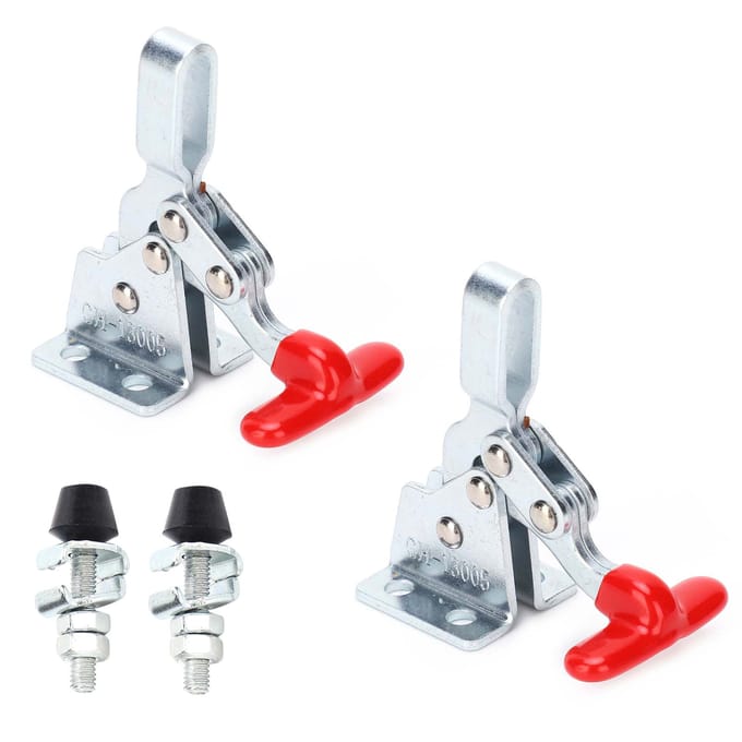 2 stuks Las Kniehevelklem Horizontale Klem Elleboog Compressor Snelspanner Handgereedschap GH?13005 white
