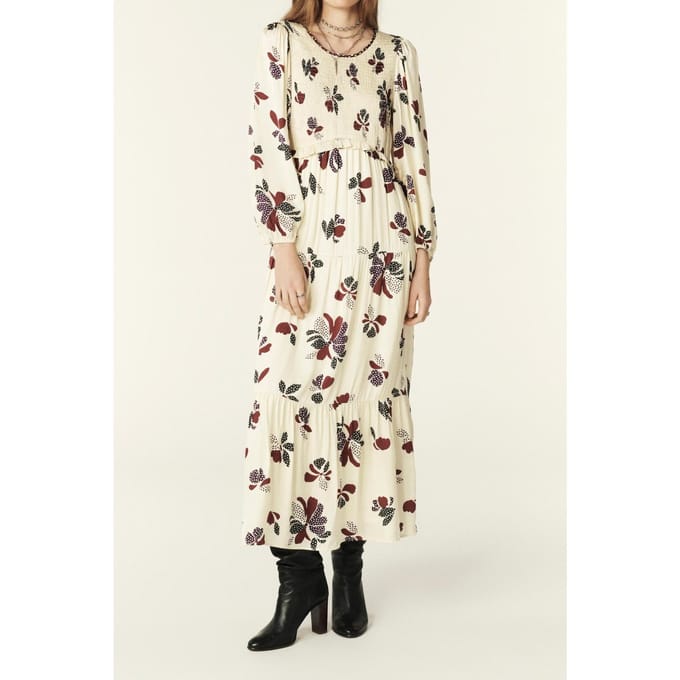 BA&SH Robe Daya Ecru Size: S | Maxi Dresses Outlet | Dames | Ecru