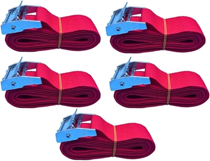 Spanbanden set - Ratelbanden lading - Veilig vervoeren - Sterke zinklegering - 5x 2 Meter - Multicolor