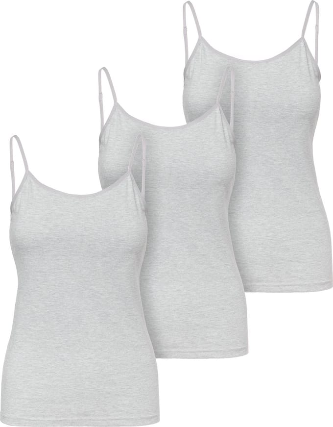 Ladeheid 3 pack Dameshemd Singlet-Onderhemd – Grijs – S - LA-LA40-263-US