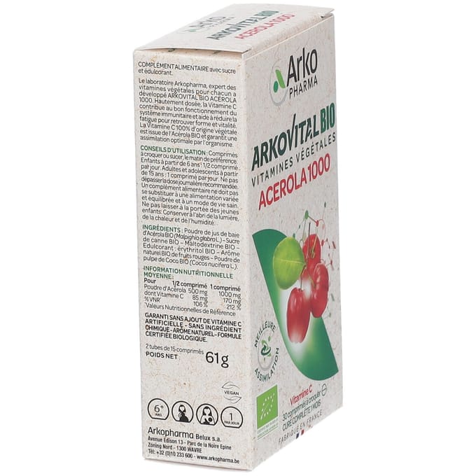 Arkovital Acerola 1000 bio 30 Kauwtabletten