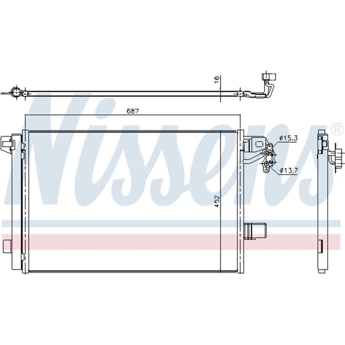 Condensator, airconditioning NISSENS 940345