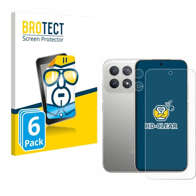 BROTECT - Screenprotector voor Xiaomi Poco F8 Pro (Voor+Camera) - Folie Beschermfolie transparant 6 Stuks