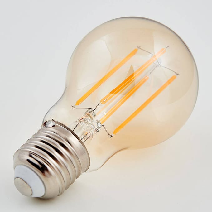 Lindby LED lamp, gloeidraad, E27, 6W, amber, 1800K