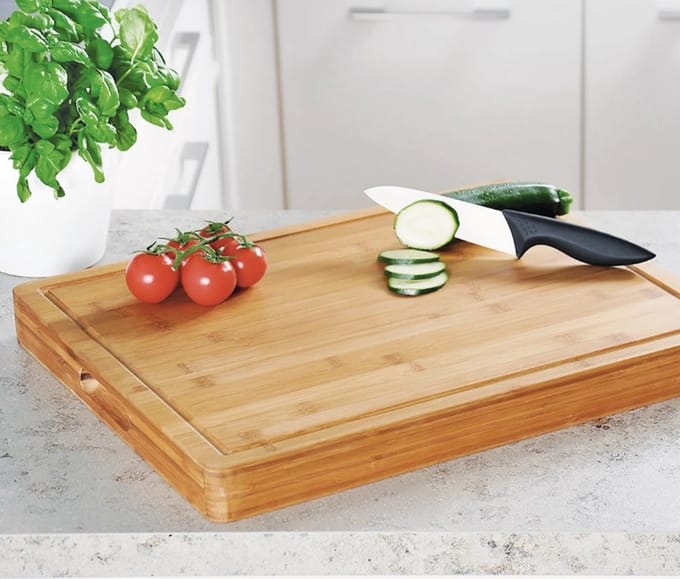 Zeer Luxe Proffesionele Snijplank, Bamboe 50 x 40 x 5 cm!!!, handvat uitsparing