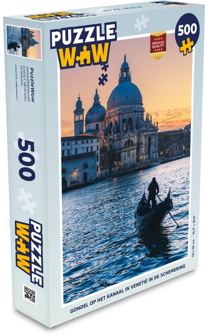 Puzzel Water - Venetië - Gondel - Legpuzzel - Puzzel 500 stukjes