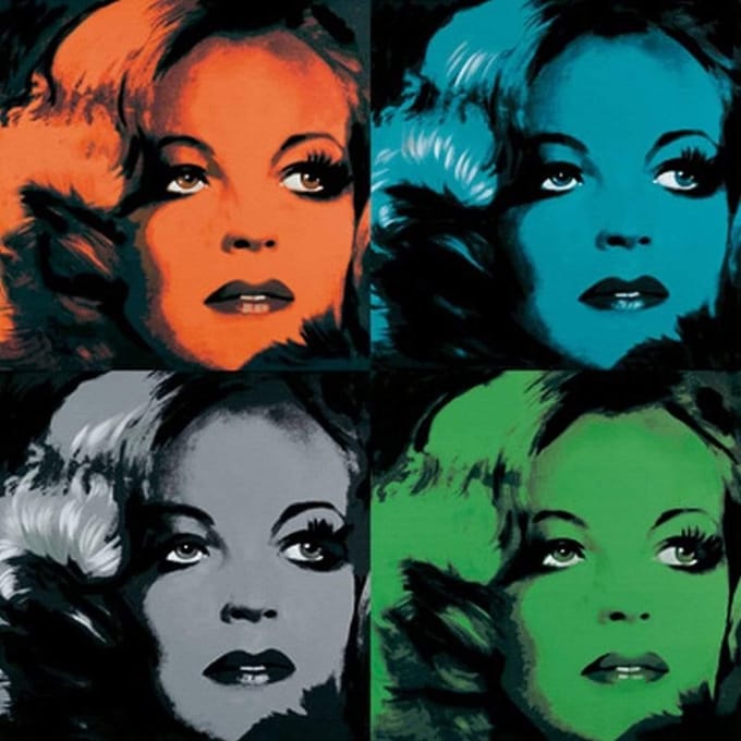 Kunstdruk Günter Edlinger - Romy Schneider 80x80cm