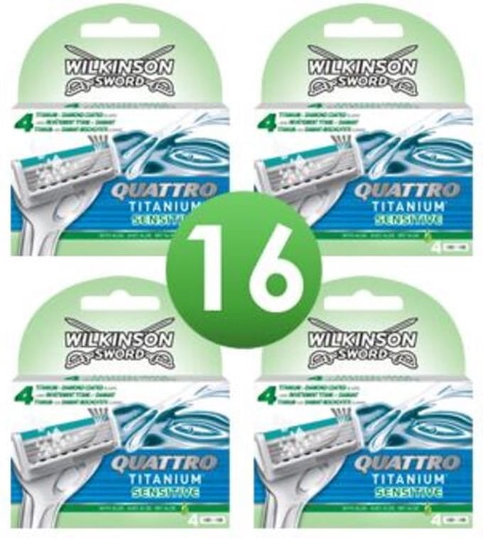Wilkinson Sword Quattro Titanium Sensitive -16 mesjes