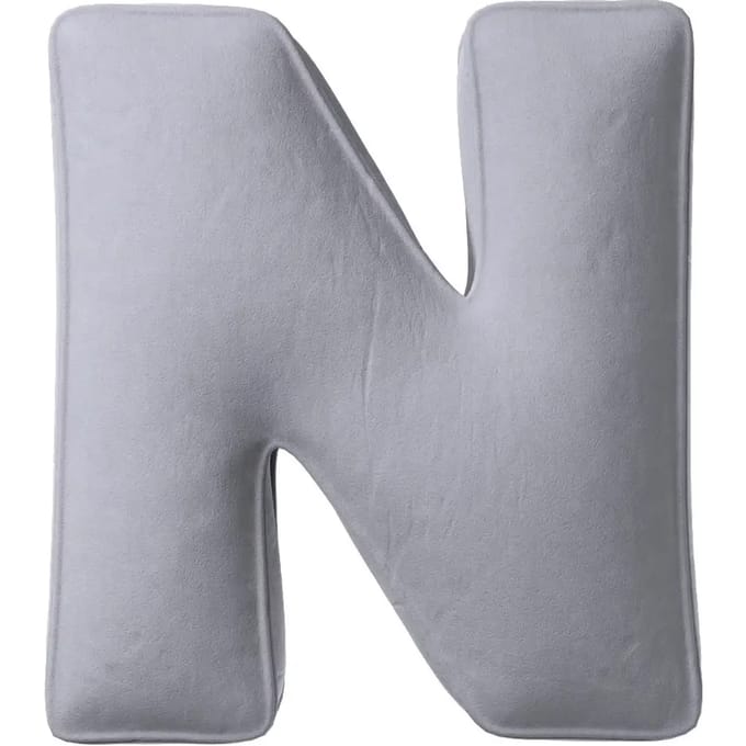 Kussen letter n Yellow Tipi Posh Velvet