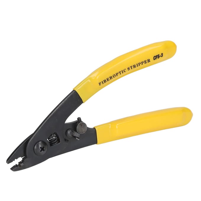 3 Gaten Draadstripper Antislip Ergonomisch Arbeidsbesparend Fiber Optisch Striptang Gereedschap yellow