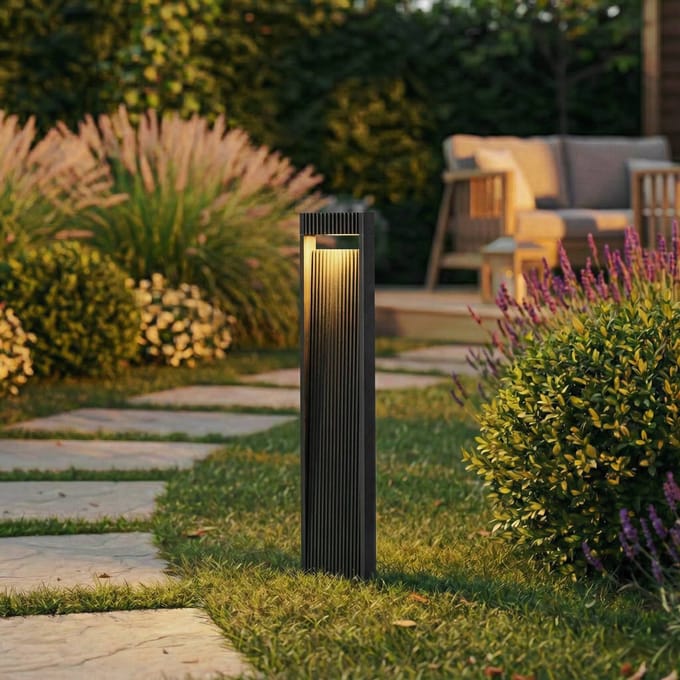 Lucande LED tuinpadverlichting Tavion, 80 cm, antraciet, IP65