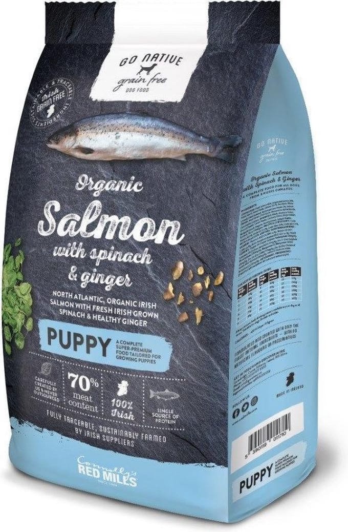 Go Native Grain Free Dog Puppy Salmon with Spinach & Ginger 4 kg - Hond