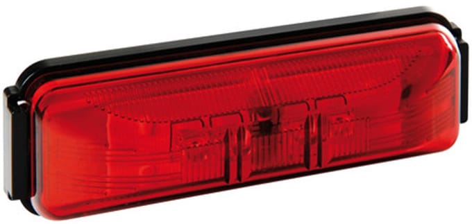 4 led light - 24V - Rood
