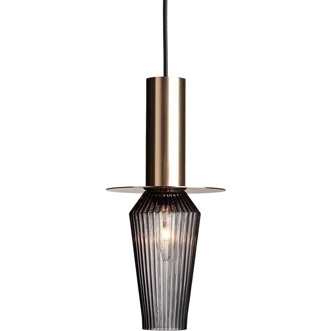 DESIGN BY US Harakiri hanglamp, goud/rookgrijs