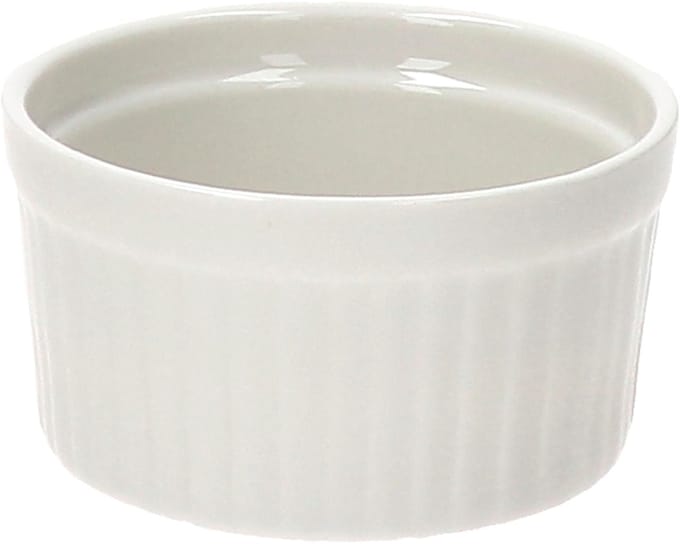 Set van 6 crème brulee schaaltjes Bianca 9x5cm wit - 24302126