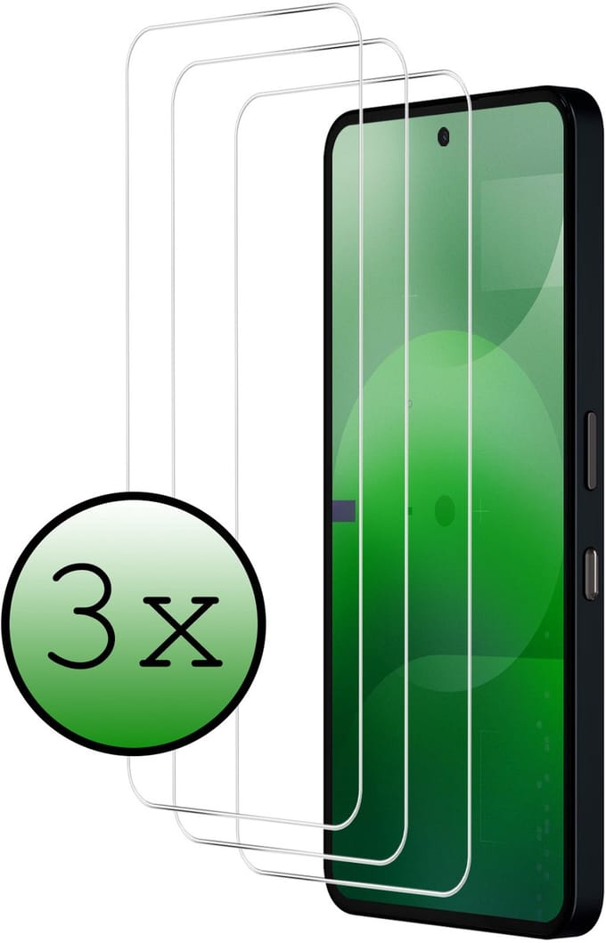 Screenprotector - 3 Stuks Geschikt voor Nothing Phone (3a) Pro - Extra Sterk - Beschermglas - Gehard Glas - Tempered Glass - Screen Protector