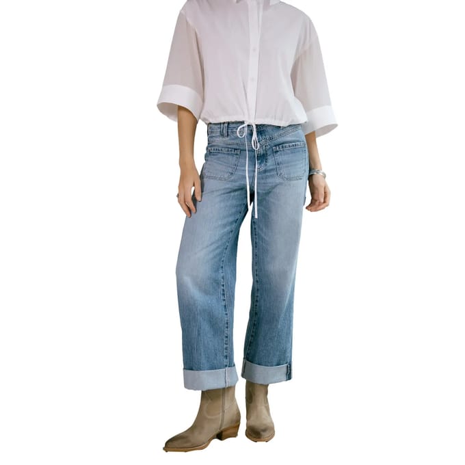 Cropped Wide Leg Jeans Dames Freeman T Porter Alice