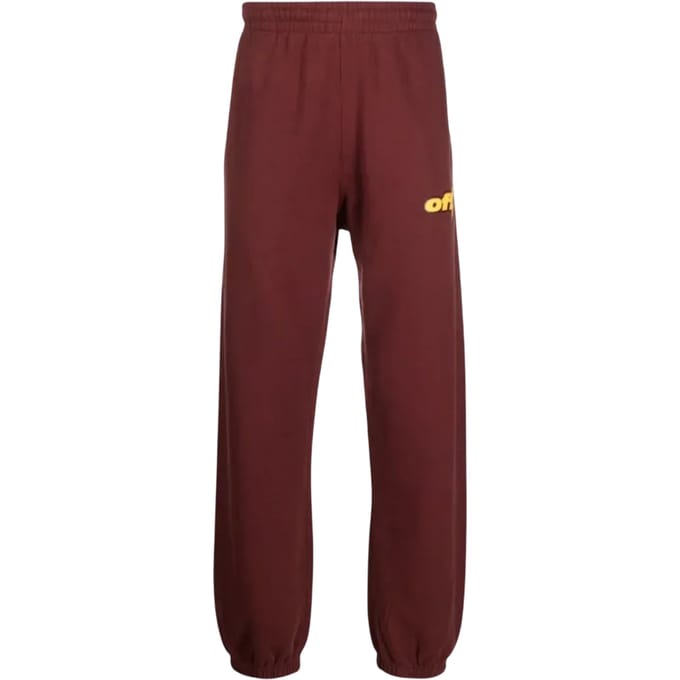 Off White Uniseks Adult Thunder Stable Slim Joggingbroek (Bourgondië)