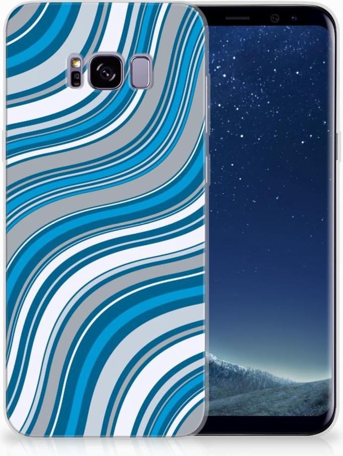 TPU Hoesje voor Samsung Galaxy S8 Plus TPU bumper Waves Blue