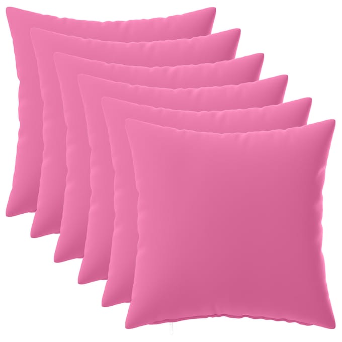 vidaXL - Kussensloop - 6 - pcs - HEERLEN - Roze - 30 - x - 30 - cm - Polyester