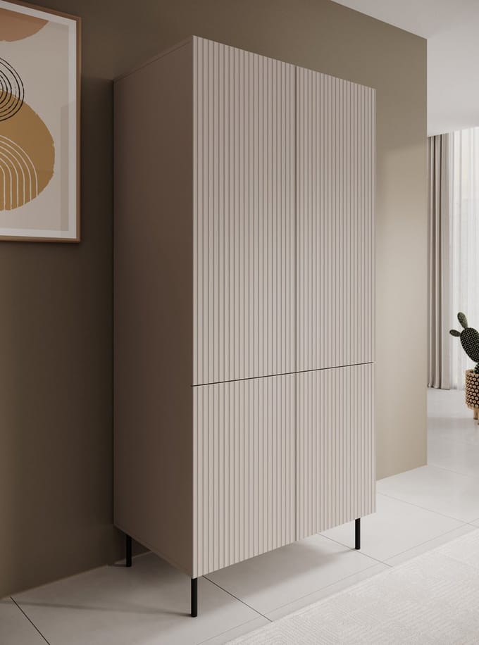 Meubella - Kledingkast Alex - Beige - 90 cm