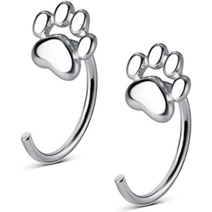 Stijlvolle Oorknopjes Comfortabel Om Te Dragen Sieraden Decoratieve Kattenpoot Oorhaak Oorbellen gray