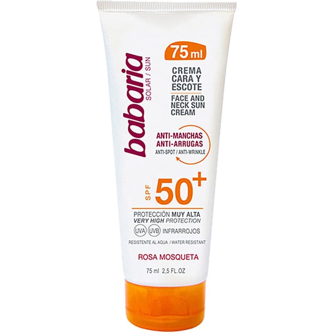 Fluide Solaire - Babaria - Anti-Tâches Cara & Escote - SPF 50+ - 75 ml - Unisexe