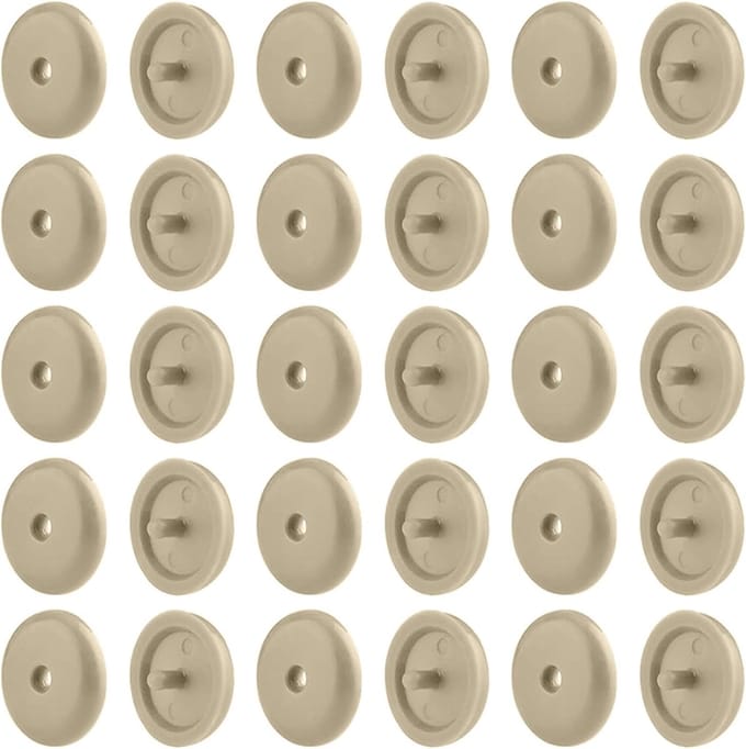 Gordelknop Kit - Riem Stopper - Veiligheid Verhogen - Universele Pasvorm - 15mm Diameter - Beige