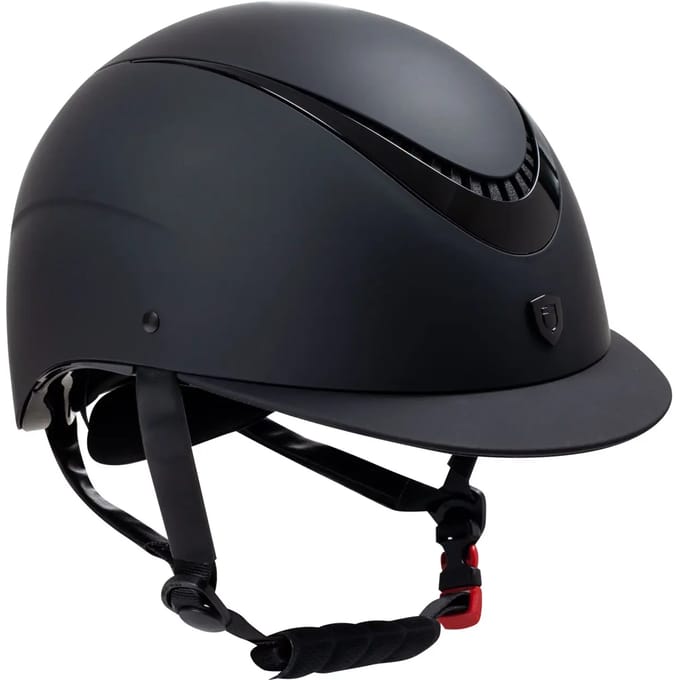 Paardrijhelm met glanzende bekleding Equestro