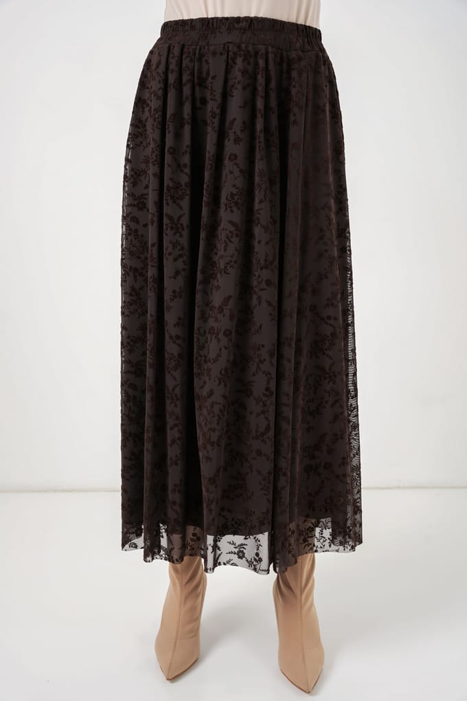 Hoge Taille Bloemige Maxi Rok