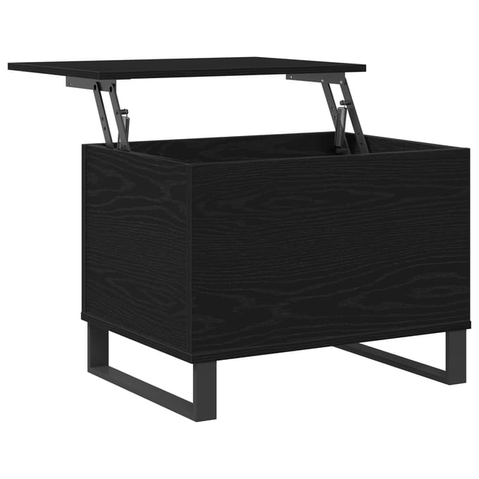 vidaXL - Salontafel - Zwart - eiken - 60 - x - 44,5 - x - 45 - cm