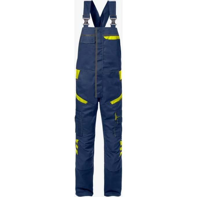 Fristads Amerikaanse Overall 1555 Stfp - Marineblauw/hi-vis geel - C52