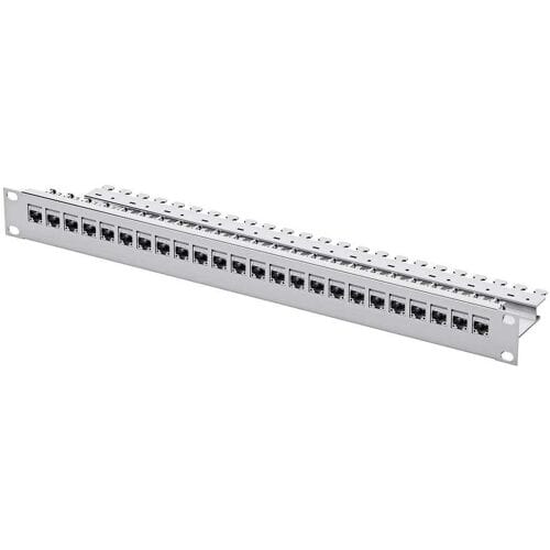Telegärtner 100007021 19 modulehouder, gevuld 483 mm (19) CAT 6A 1 HE Grijs
