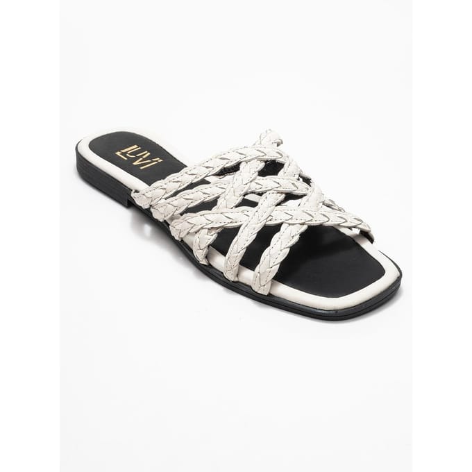 Alisha Leer Slide Sandaal (Women)