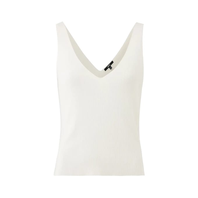 Geribbelde stoffen tanktop vrouw Mexx