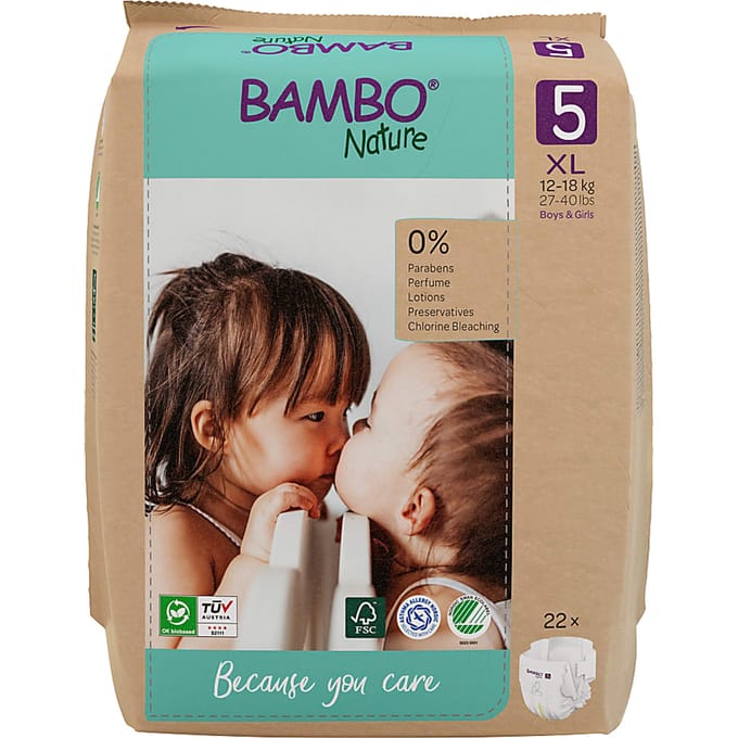 Bambo Nature Luiers Maat 5 (12-18 kg) - 22 stuks